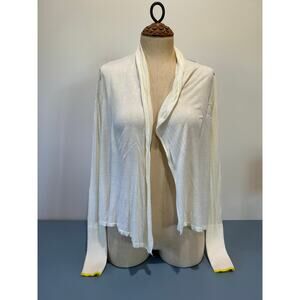 Ted Baker London cardigan womens size 0 cream open front floral print back